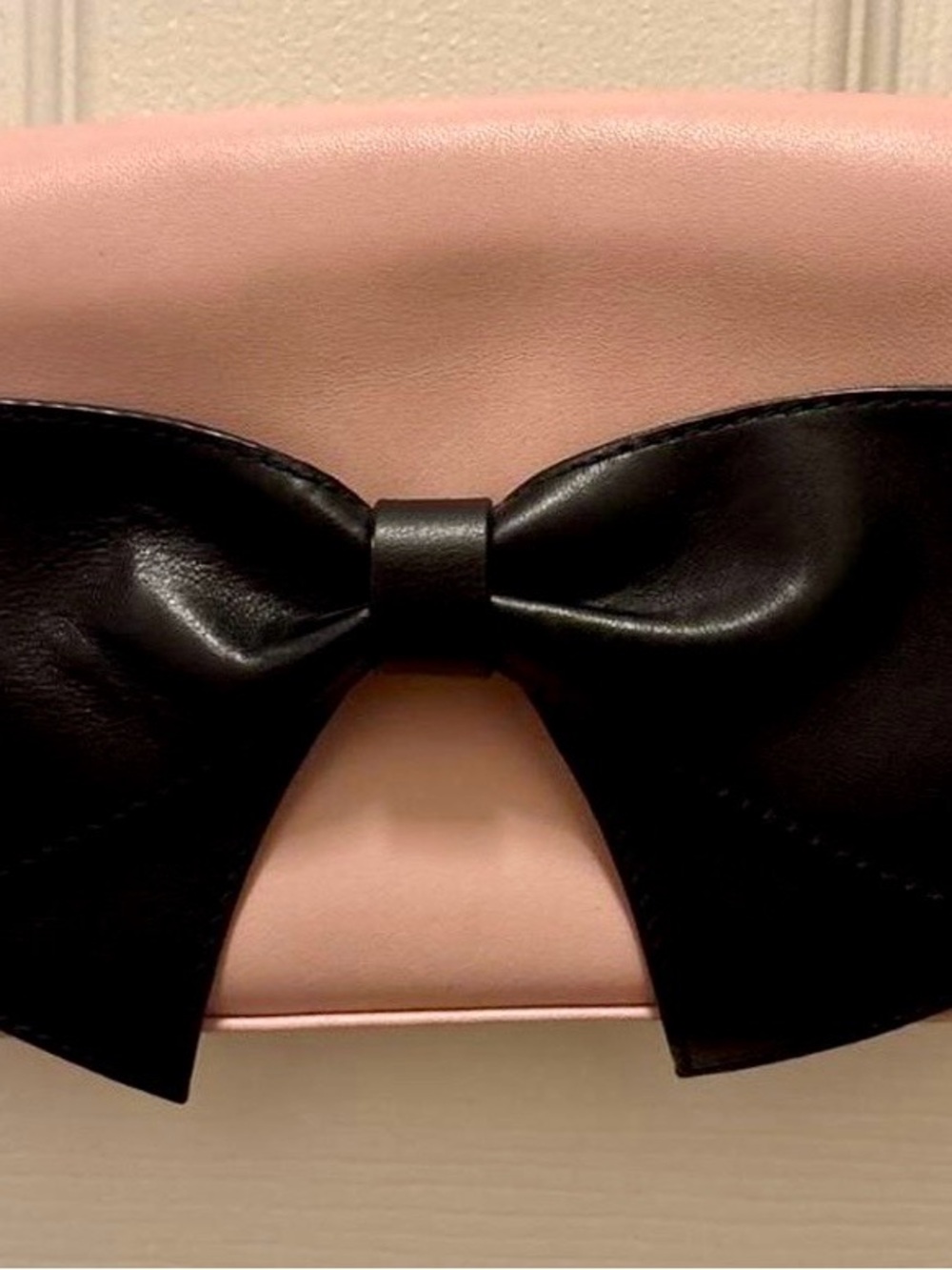 Elegant Pink and Black Bow Crossbody- Women Bags